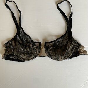 La Perla black lace bra 34C